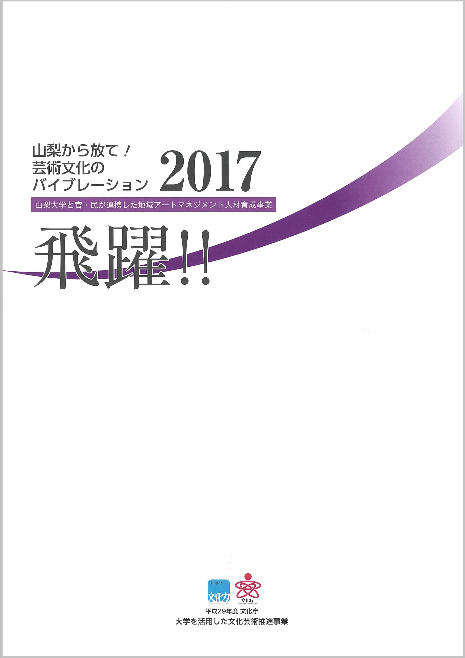【報告集】山梨から放て！芸術文化のバイブレーション2017 飛躍!!　山梨大学と官・民が連携した地域アートマネジメント人材育成事業